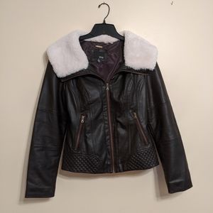 Faux Leather Moto Jacket